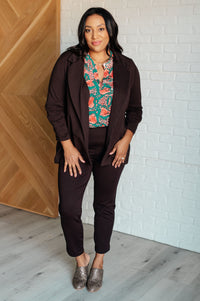 Magic 3/4 Blazer in Chocolate Layers Ave Shops 