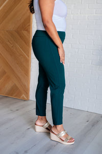 Magic Ankle Crop Skinny Pants in Hunter Green Bottoms Ave Shops 