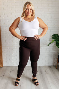 Magic Skinny 28" Pants in Chocolate Bottoms Ave Shops 