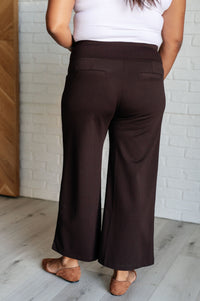 Magic Wide Leg Crop Pants in Chocolate Bottoms Ave Shops 