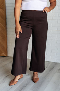 Magic Wide Leg Crop Pants in Chocolate Bottoms Ave Shops 