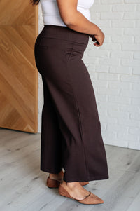 Magic Wide Leg Crop Pants in Chocolate Bottoms Ave Shops 