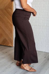 Magic Wide Leg Crop Pants in Chocolate Bottoms Ave Shops 