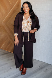 Magic Wide Leg Crop Pants in Chocolate Bottoms Ave Shops 
