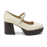 Matilda Platform Heel in Bone Heel Ave Shops 