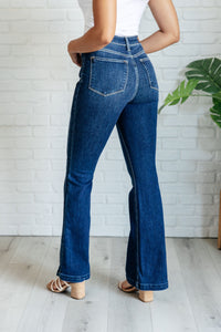 Mavis High Rise Side Seam Detail Flare Jeans Denim Ave Shops 