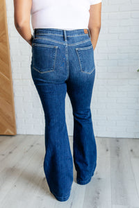 Mavis High Rise Side Seam Detail Flare Jeans Denim Ave Shops 