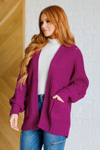 Maybe Monday Cardigan in Berry Layers Ave Shops 