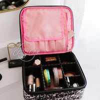 Mega Makeup Case - Black Leopard Rts makeup case The Classy Cloth 