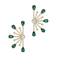 Meghan Browne Prat Emerald Earrings Earrings Meghan Browne 