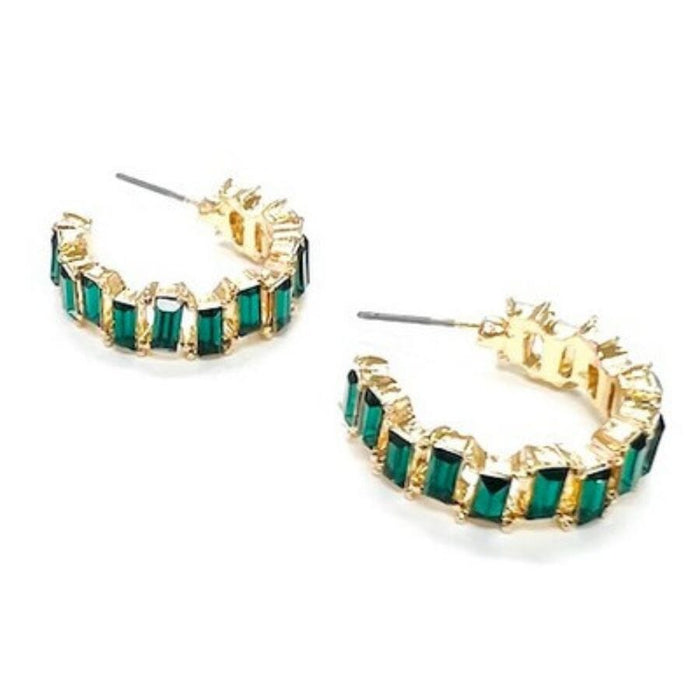 Meghan Browne Ross Emerald Earrings Earrings Meghan Browne 