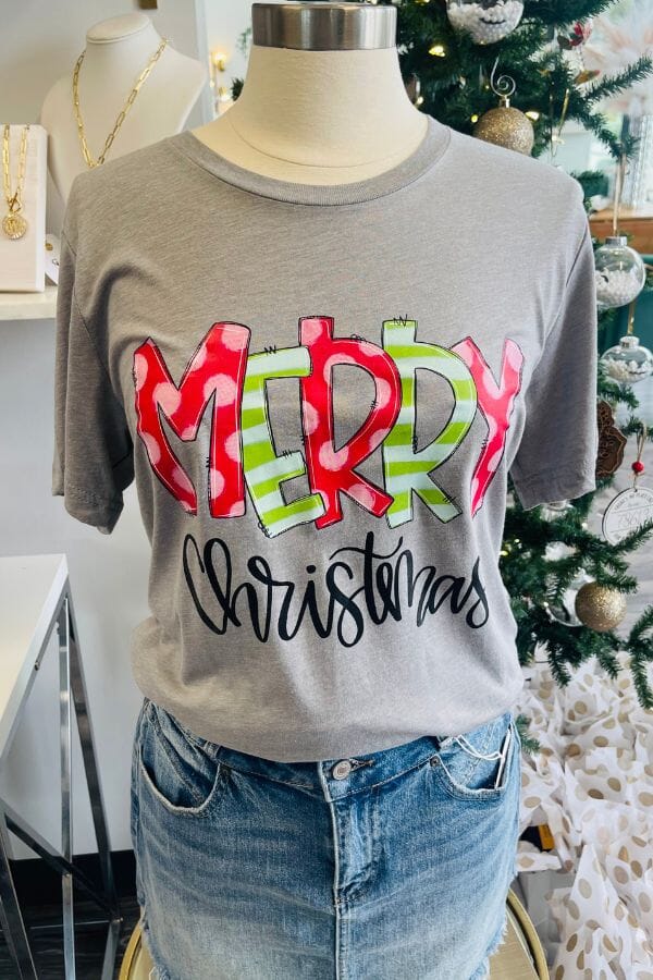 Merry Christmas Red and Green T-shirt Shirts & Tops Mama glitter 