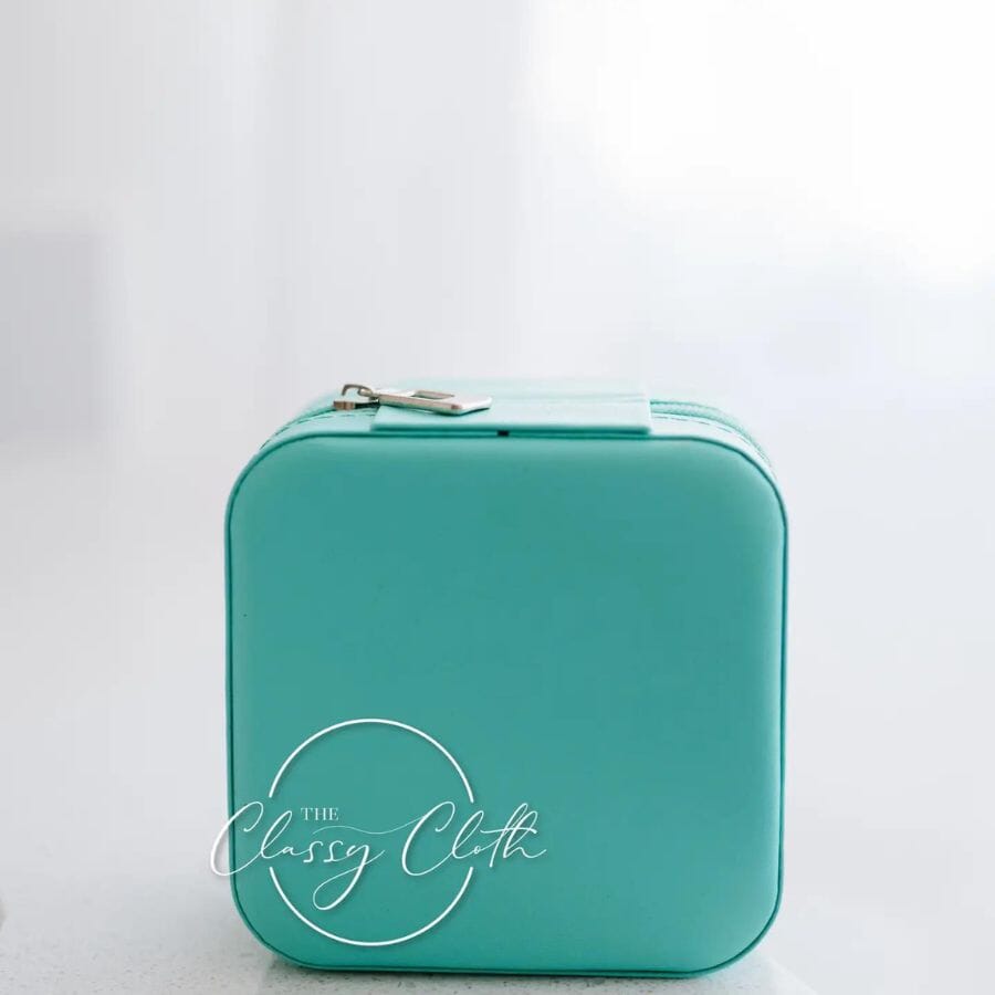 Mini Jewelry Case - Aqua jewelry case The Classy Cloth 