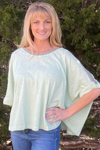 Mint Oversized Top Shirts & Tops Kori America 