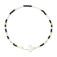 Miyuki Delica W/Shell Cross Accent Bracelets Splendid Iris 