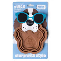 Modern Monkey Swag Collapsible Doggie Dish Accessories DM Merchandising Brown 