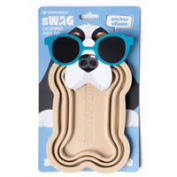 Modern Monkey Swag Collapsible Doggie Dish Accessories DM Merchandising Beige 