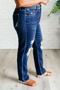 Montana High Rise Rigid Magic Distressed Straight Jeans Denim Ave Shops 