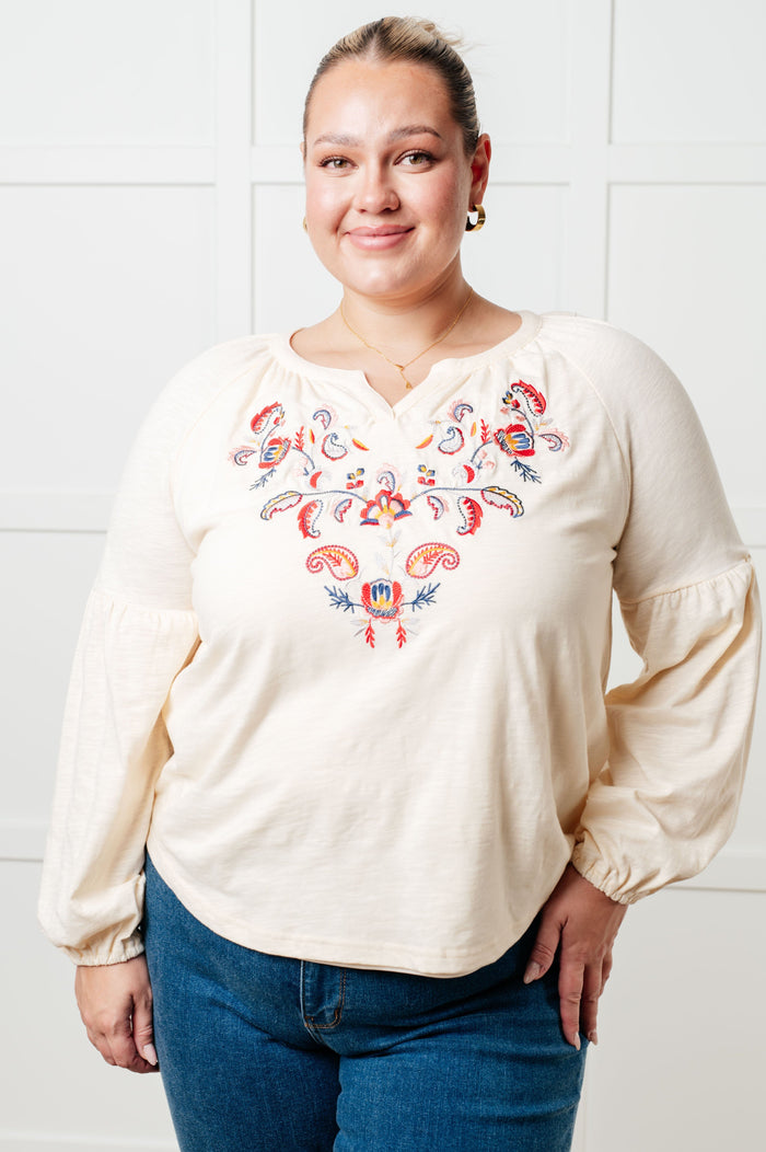 More Than You Would Think Embroidered Blouse Blouses Ave Shops 