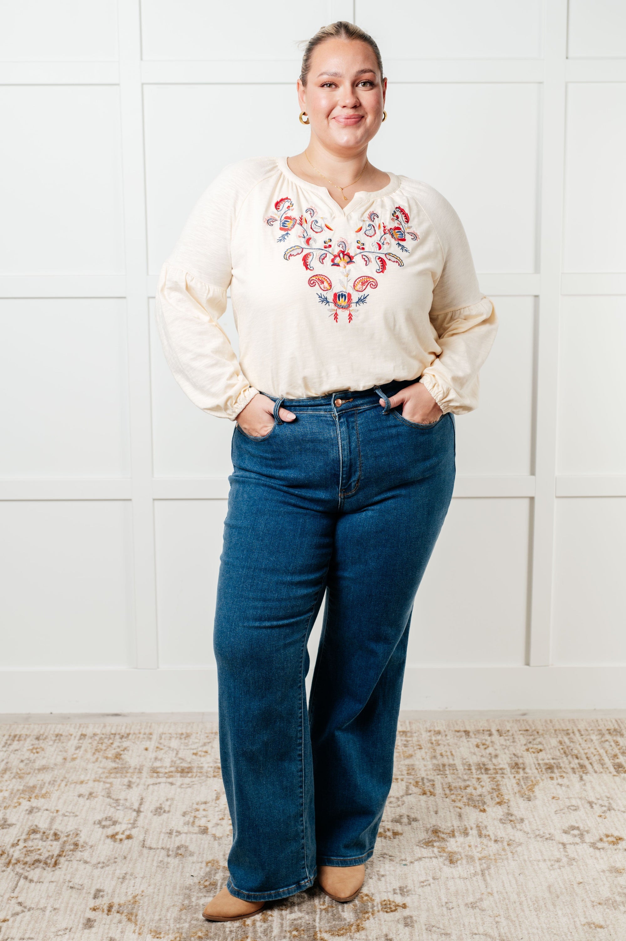 More Than You Would Think Embroidered Blouse Blouses Ave Shops 