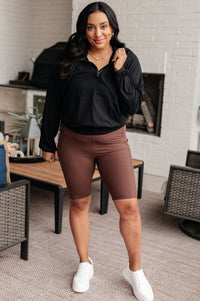 Morning Run Half Zip Hoodie in Black Athleisure Ave Shops 