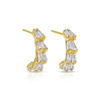 Multi Baguette Hoop Earrings Earrings Splendid Iris 