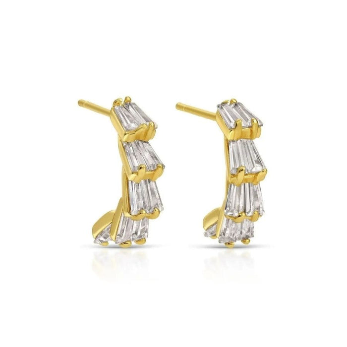 Multi Baguette Hoop Earrings Earrings Splendid Iris 