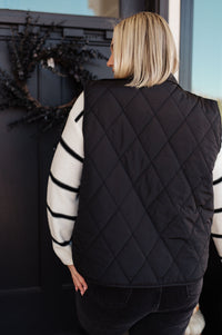 Neither Here Nor There Puffer Vest in Black Womens Ave Shops 