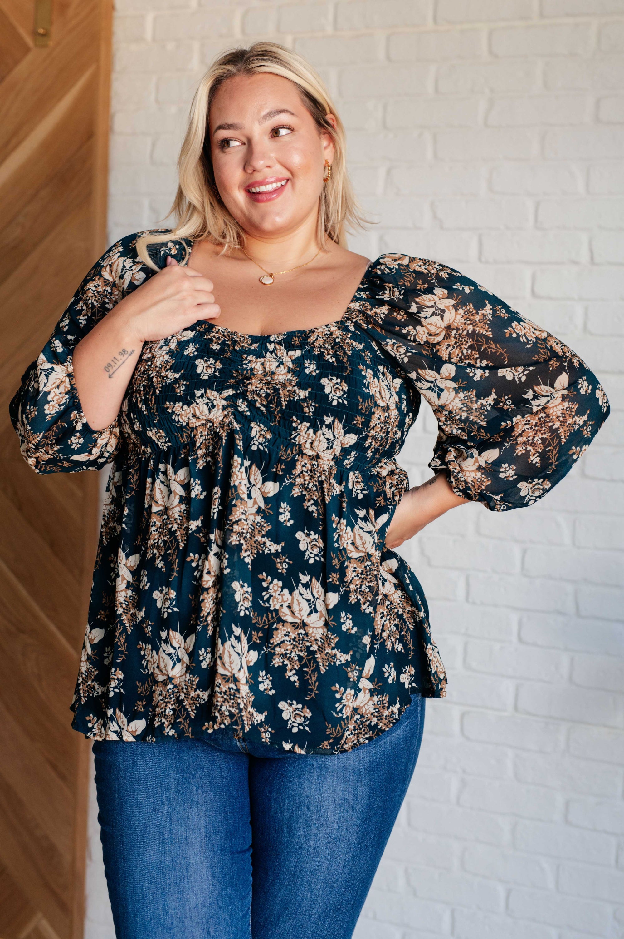 New Beginnings Square Neck Blouse Blouses Ave Shops 