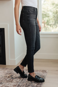 Octavia High Rise Control Top Skinny Jeans in Washed Black Womens Ave Shops 