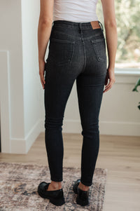 Octavia High Rise Control Top Skinny Jeans in Washed Black Womens Ave Shops 