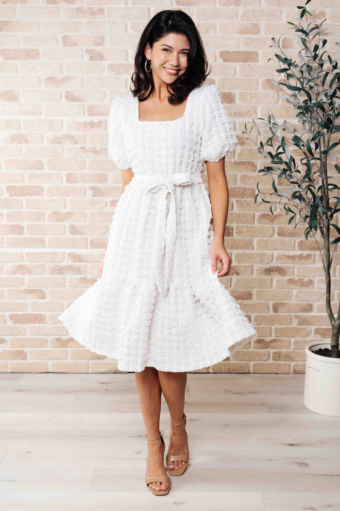 On Cloud Nine Bubble Midi Dress Dresses Ave Shops 