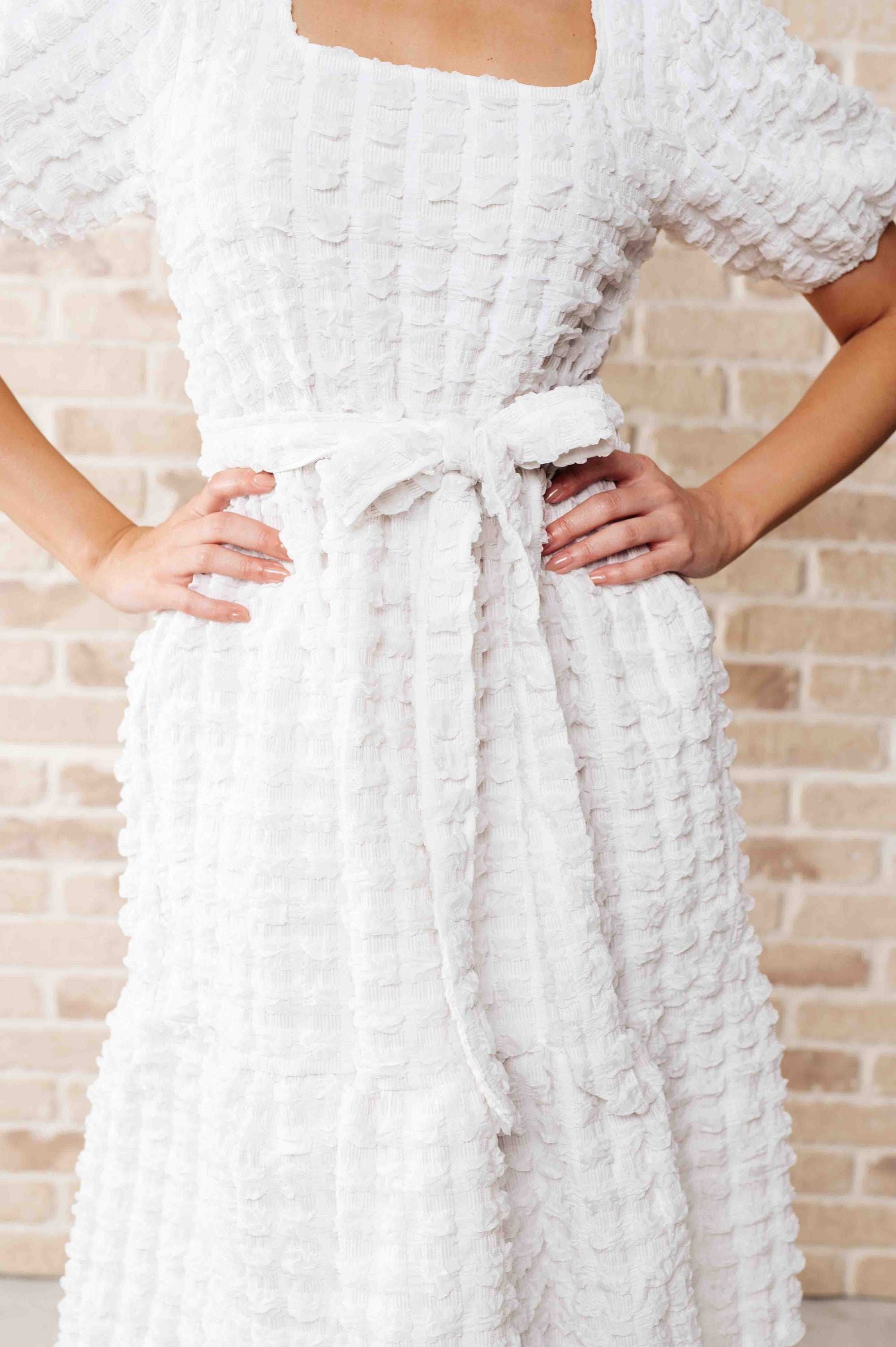 On Cloud Nine Bubble Midi Dress Dresses Ave Shops 