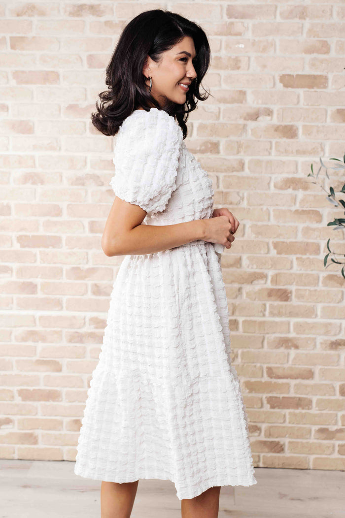 On Cloud Nine Bubble Midi Dress Dresses Ave Shops 