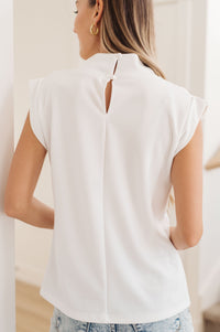 Overqualified Mock Neck Cap Sleeve Top Womens Ave Shops 