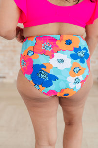 Panama Floral Print High Waisted Swim Bottoms Swimwear Ave Shops 