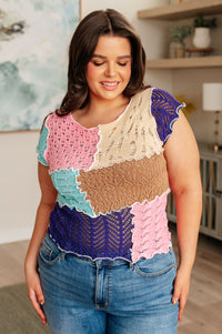 Patch Me Up Patchwork Knit Top Tops Ave Shops 