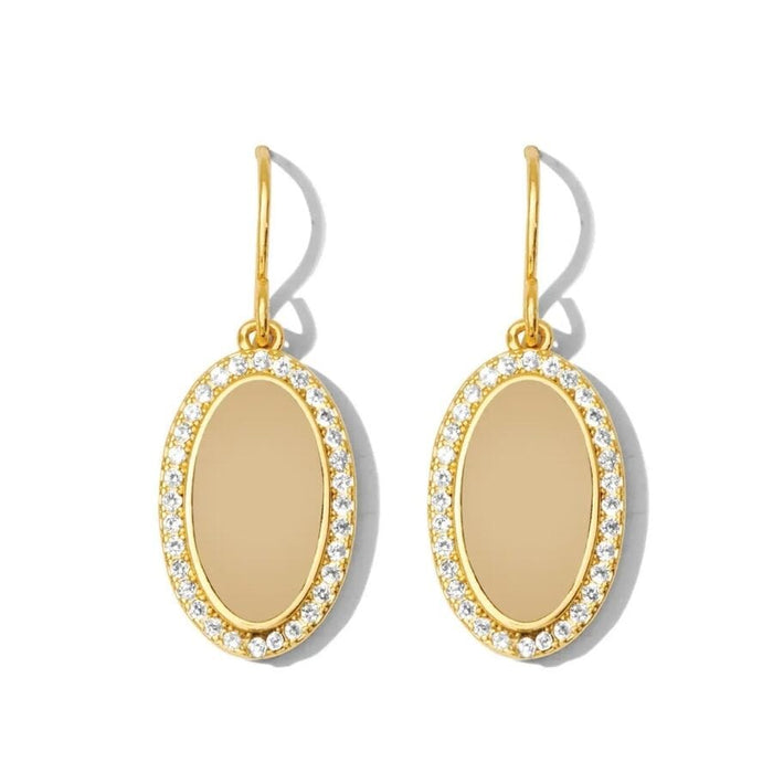 Pave Colorful Oval Earrings Earrings Splendid Iris 