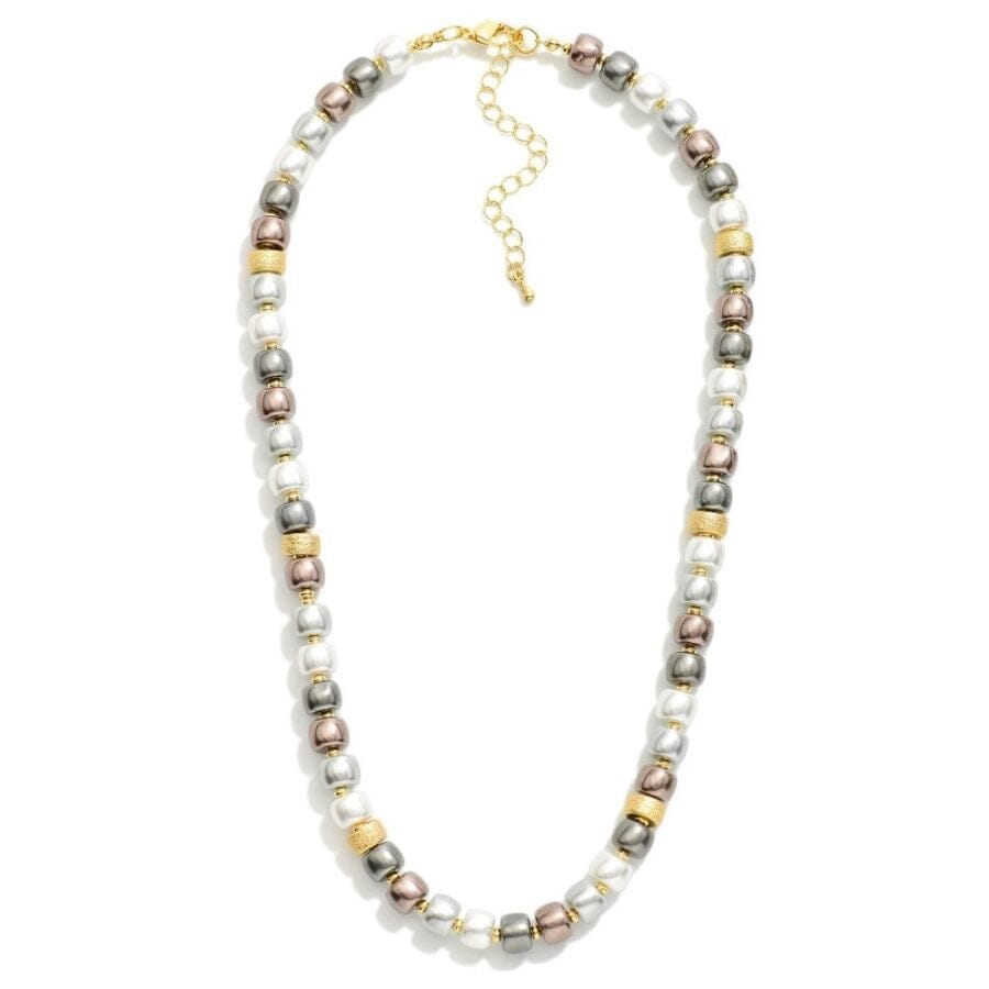 Pearl & Metal Tone Bead Beaded Necklace Necklace Judson & Co 