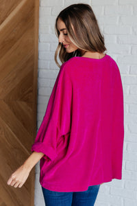 Pink Thoughts Chenille Blouse Blouses Ave Shops 