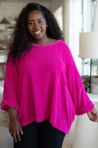 Pink Thoughts Chenille Blouse Blouses Ave Shops 