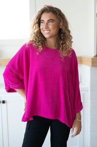 Pink Thoughts Chenille Blouse Blouses Ave Shops 