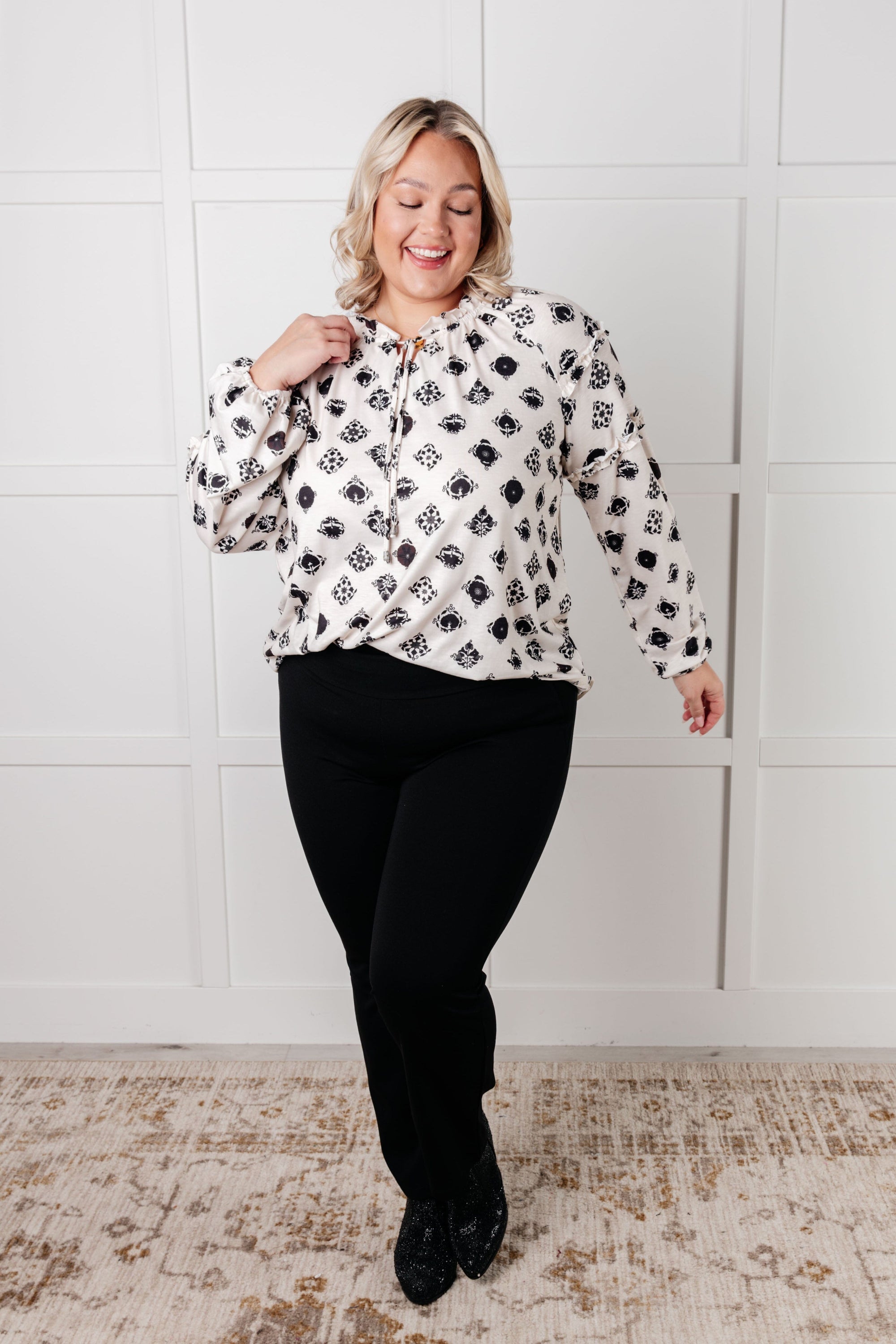 Quick Follow Up Floral Tile Blouse Blouses Ave Shops 