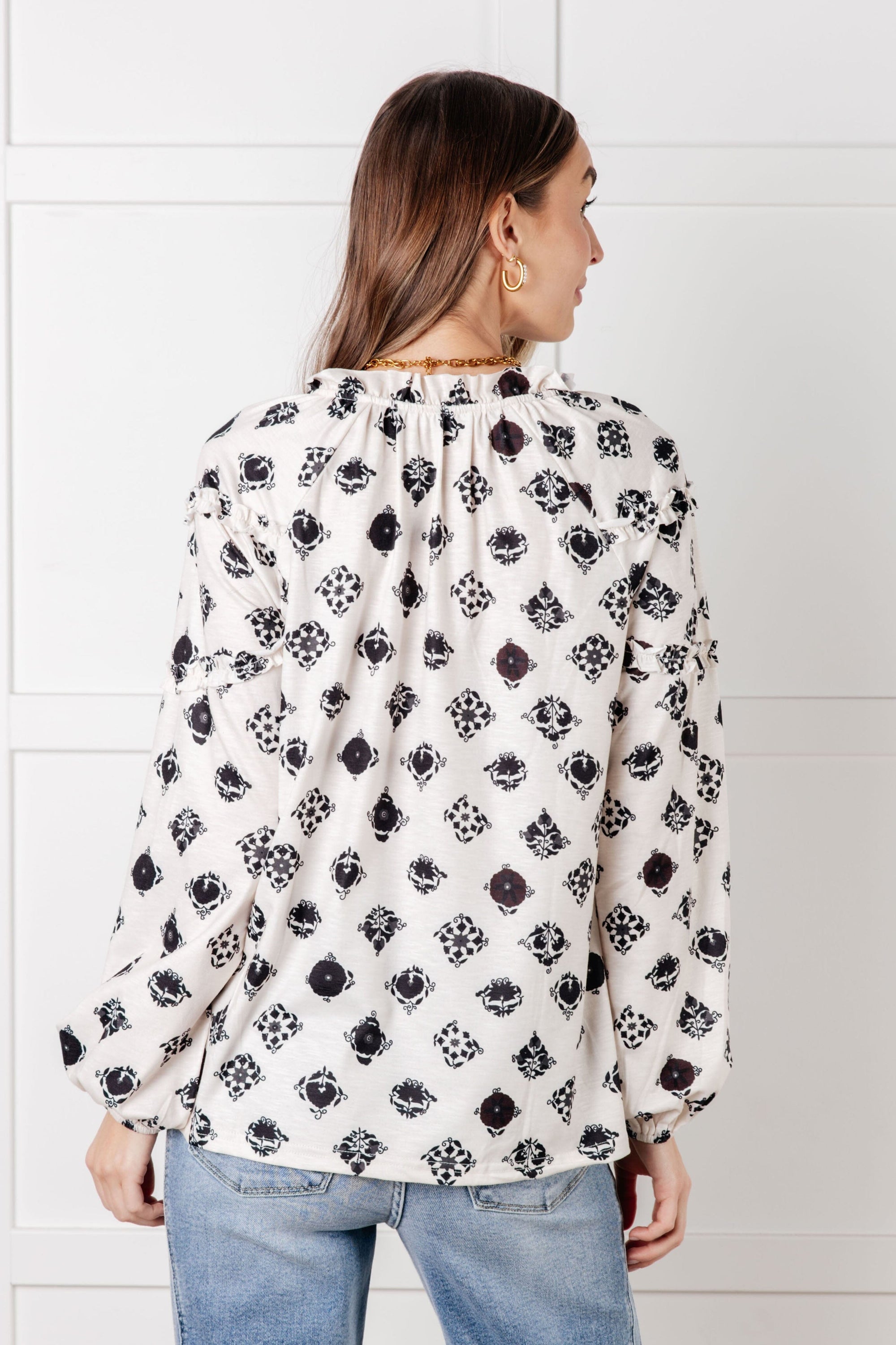 Quick Follow Up Floral Tile Blouse Blouses Ave Shops 