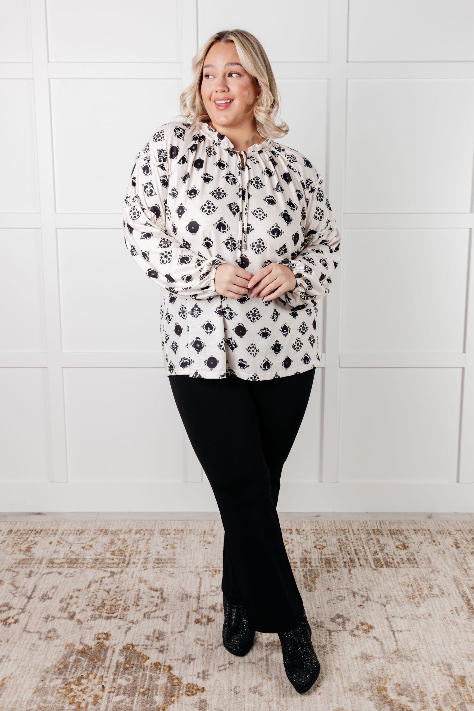 Quick Follow Up Floral Tile Blouse Blouses Ave Shops 