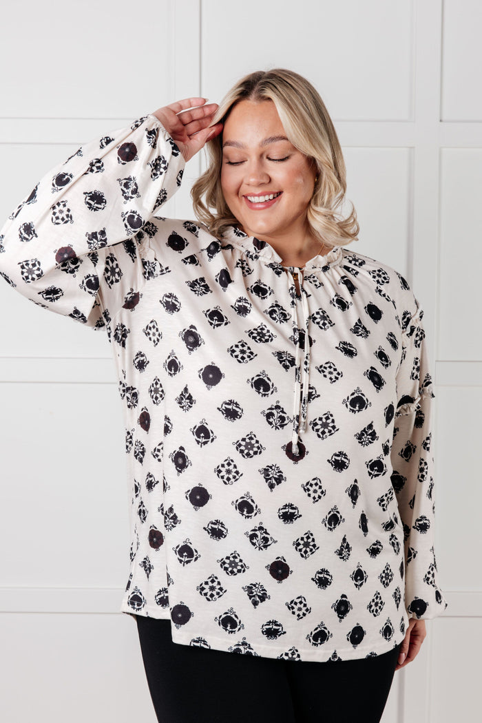 Quick Follow Up Floral Tile Blouse Blouses Ave Shops 