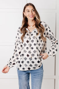Quick Follow Up Floral Tile Blouse Blouses Ave Shops 
