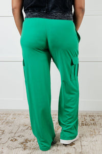 Race to Relax Cargo Pants in Emerald Green Bottoms Ave Shops 