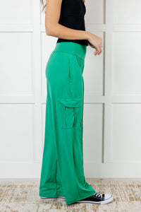 Race to Relax Cargo Pants in Emerald Green Bottoms Ave Shops 