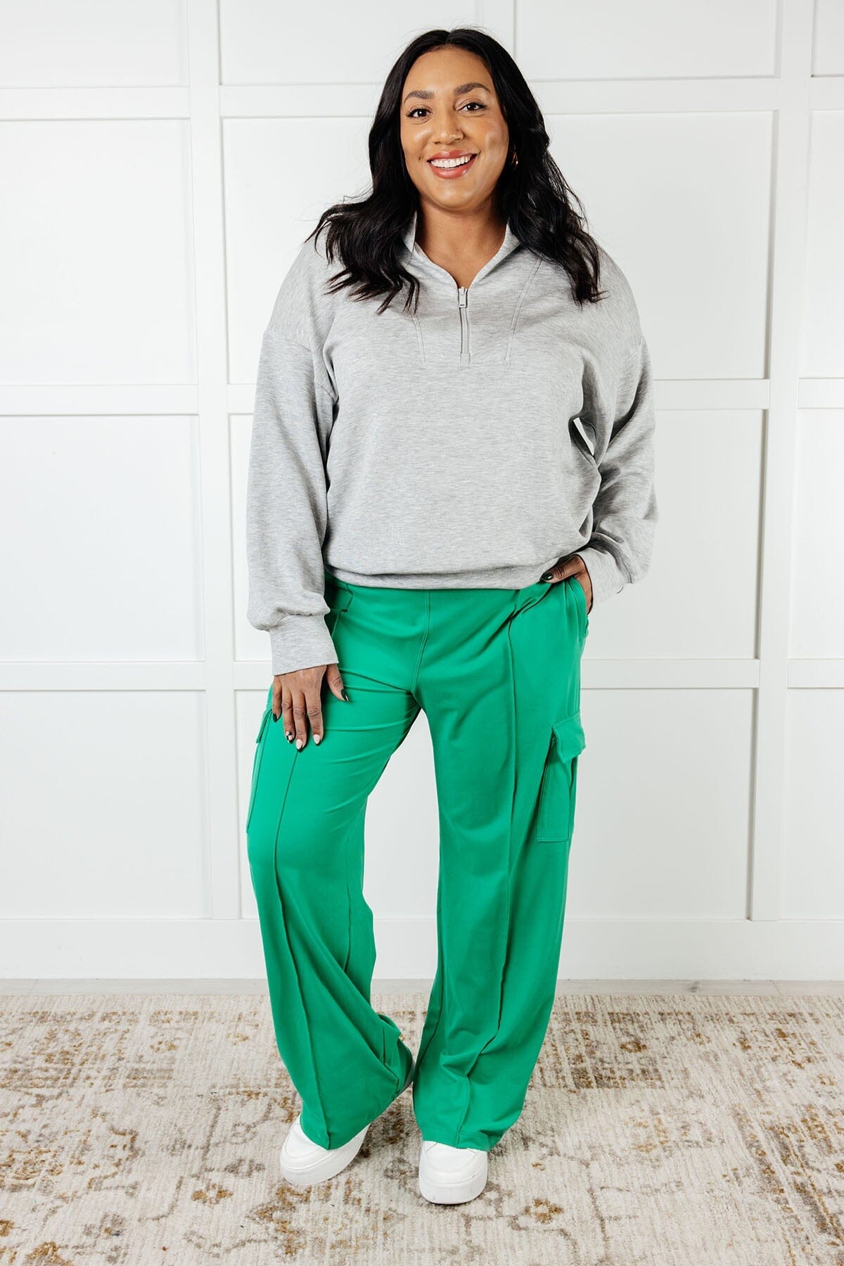 Race to Relax Cargo Pants in Emerald Green Bottoms Ave Shops 